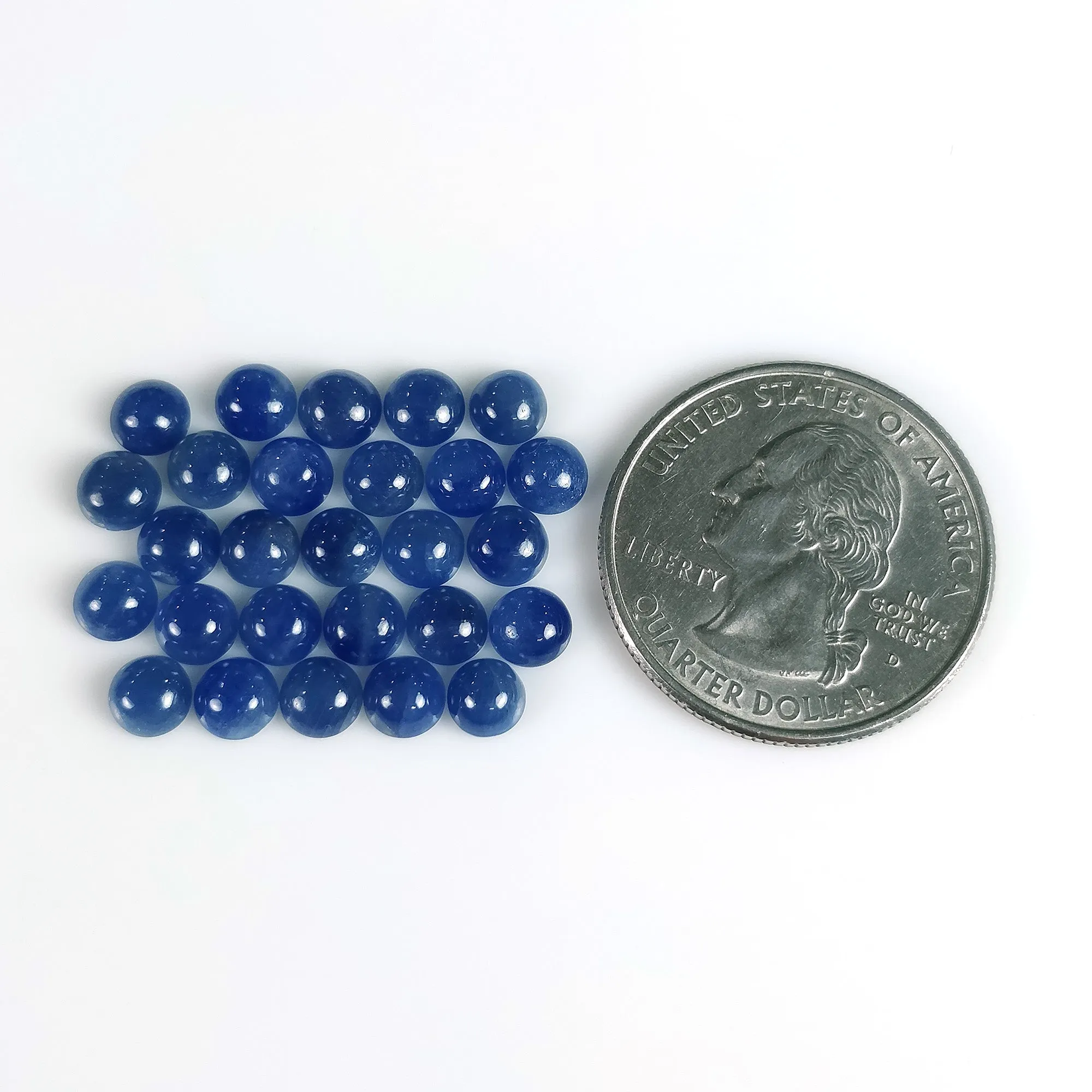 17.50cts Natural Untreated BLUE SAPPHIRE Gemstone Round Shape Cabochon September Birthstone 5mm 27pcs