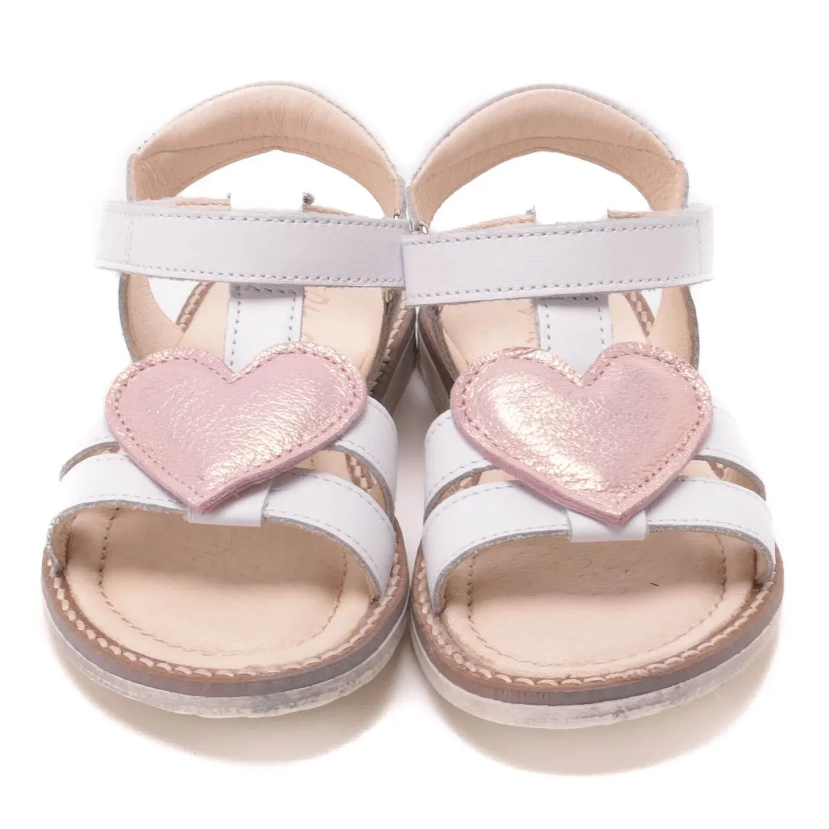 (2568D-4) Emel sandals white heart