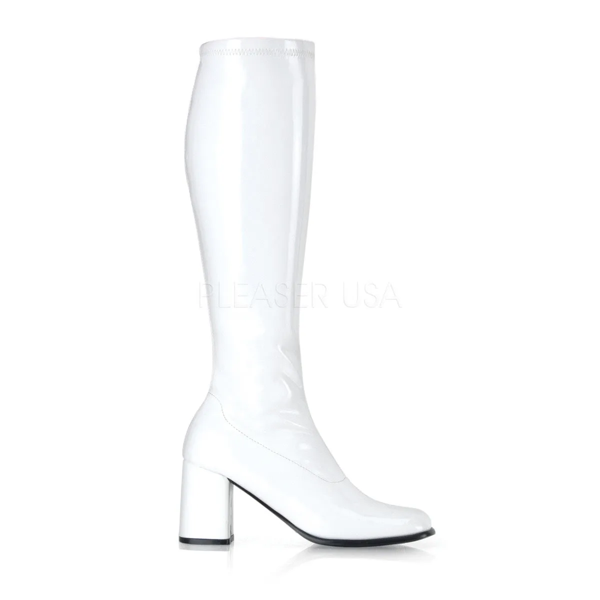 3 Inch Heel GOGO-300 White Pat