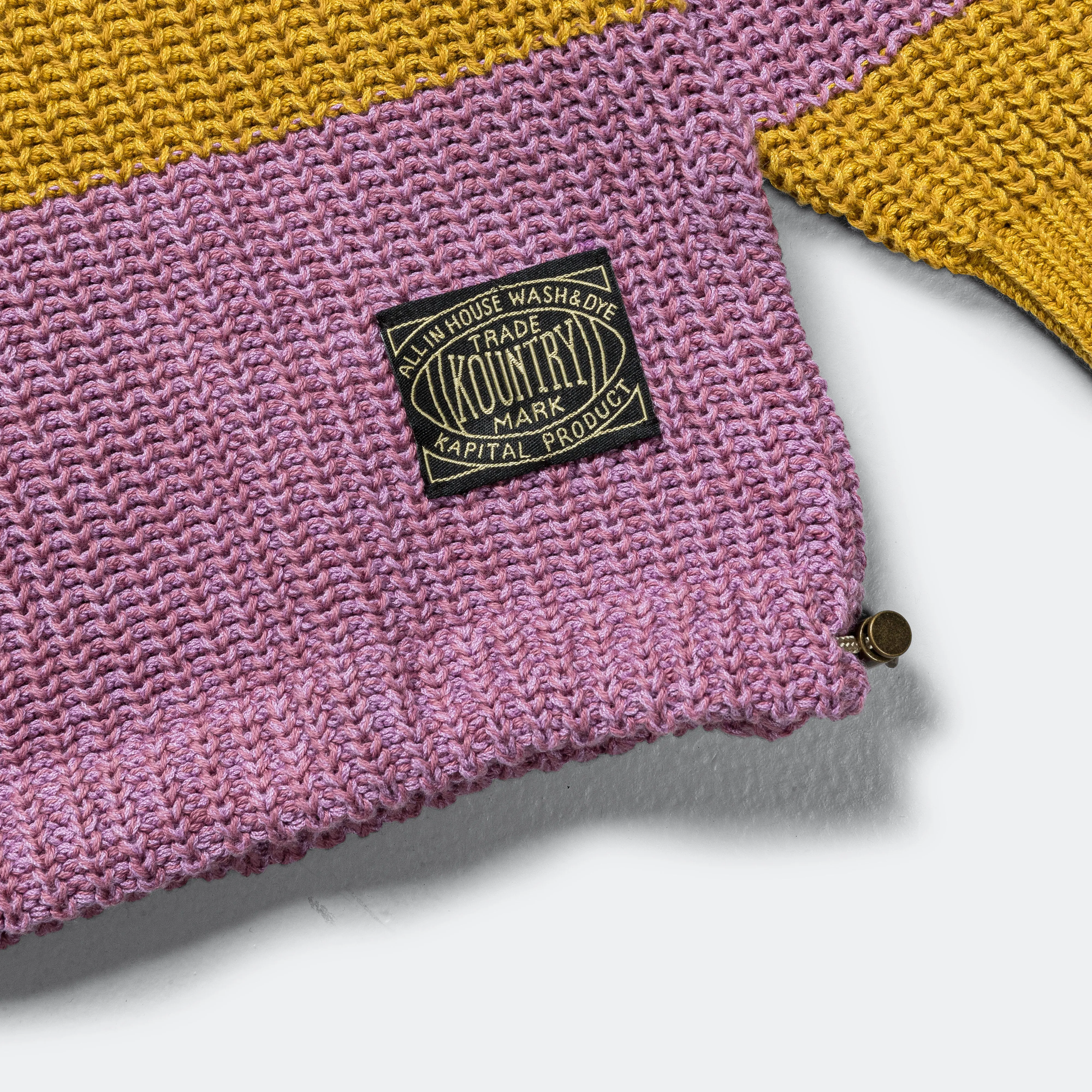 5G Cotton Knit RUGGER Shirt - Yellow/Pink