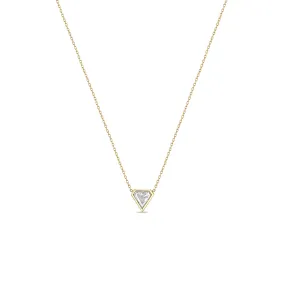 .65 ctw Shield Diamond Bezel Necklace