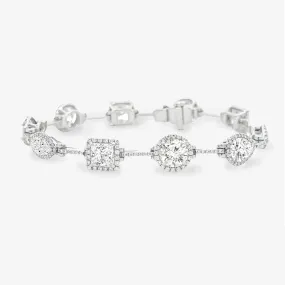 9.40CT Mixed Shapes & Halos Bracelet