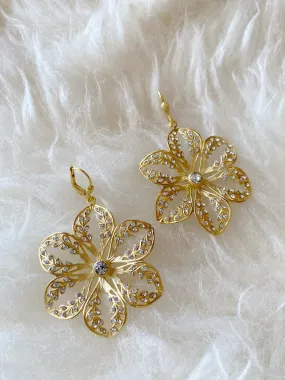 9603G Large Flower Earring