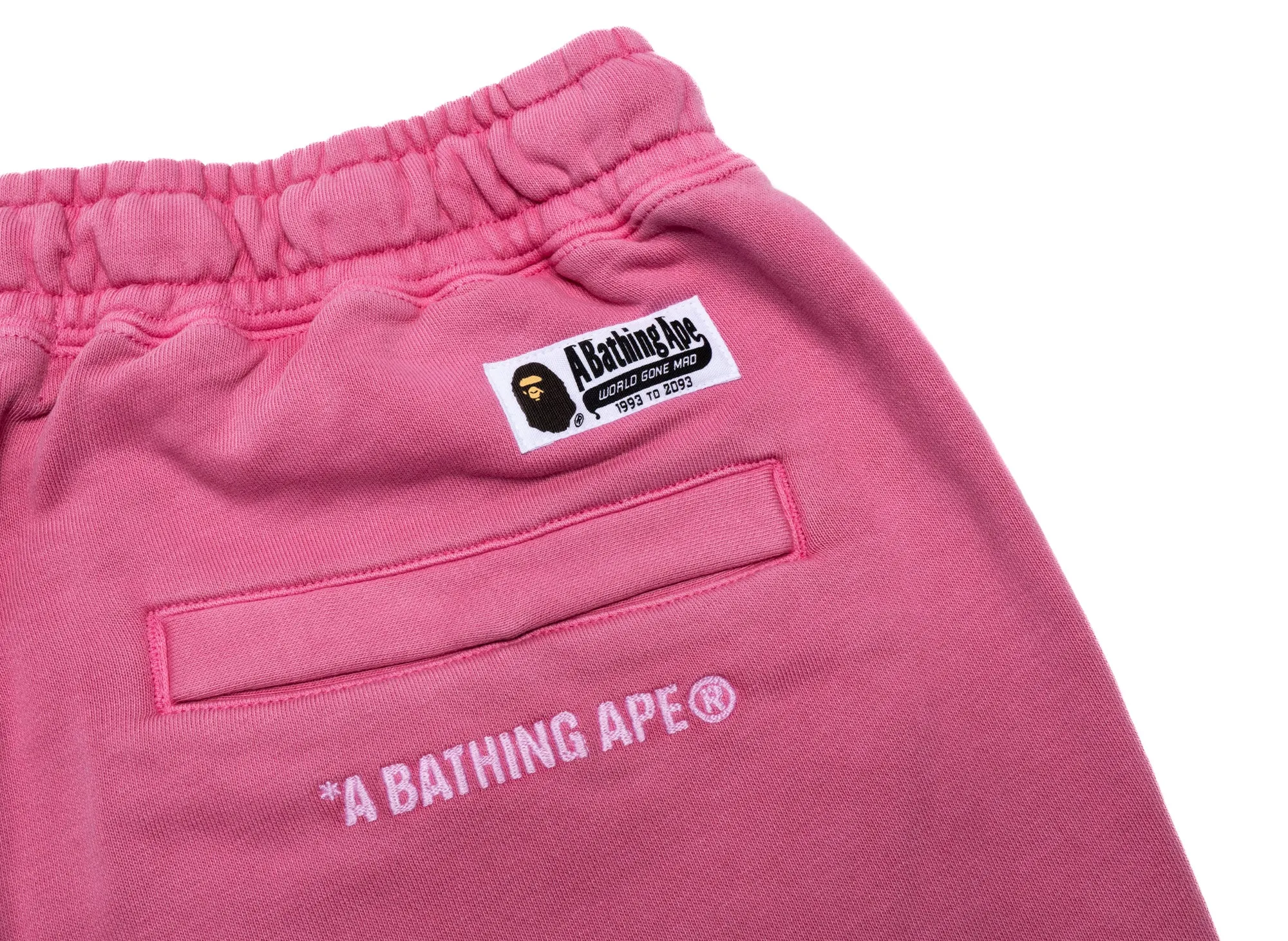 A Bathing Ape College One Point Overdye Pants in Pink