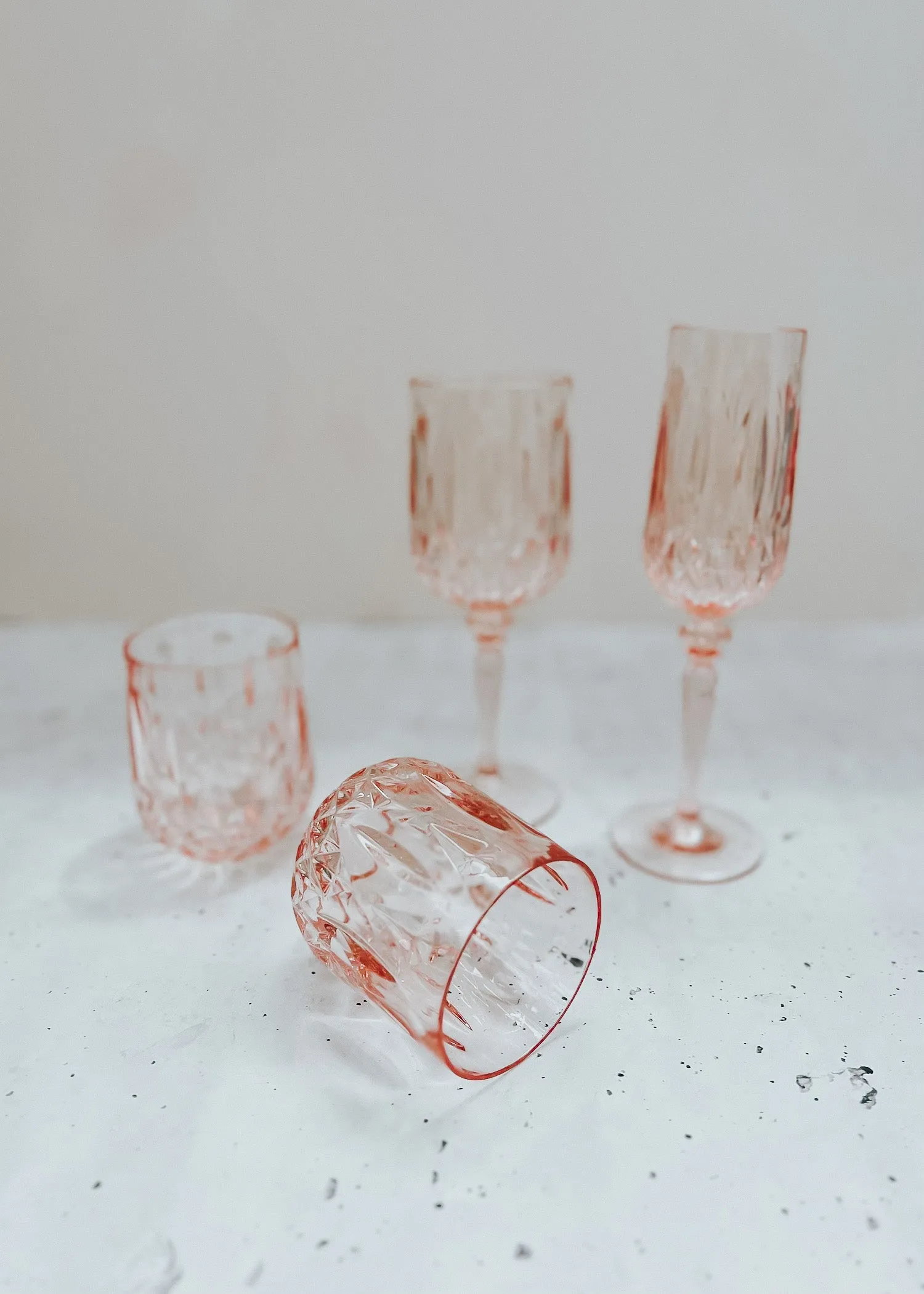 Acrylic Tumbler Rose - Set of 6