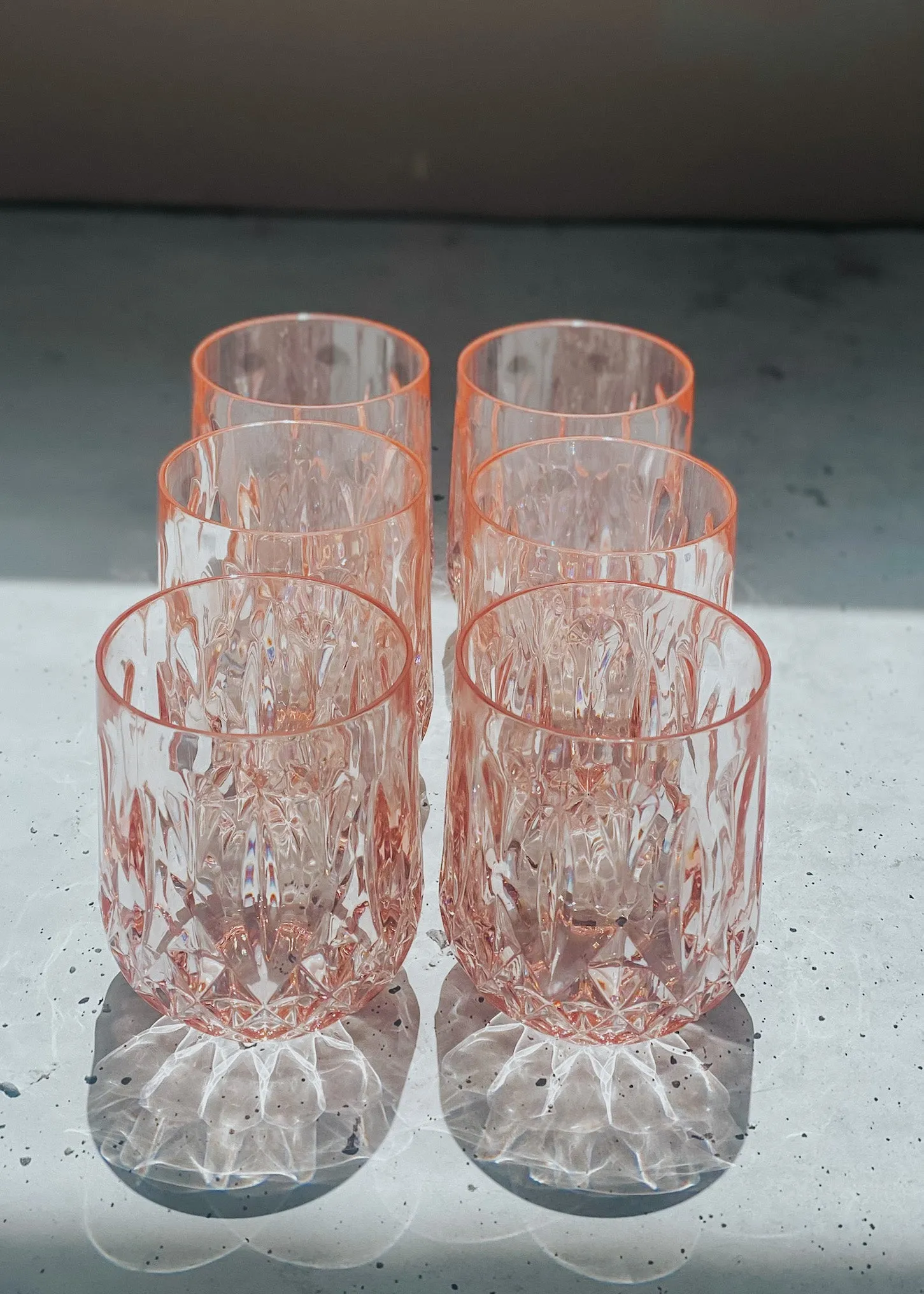 Acrylic Tumbler Rose - Set of 6