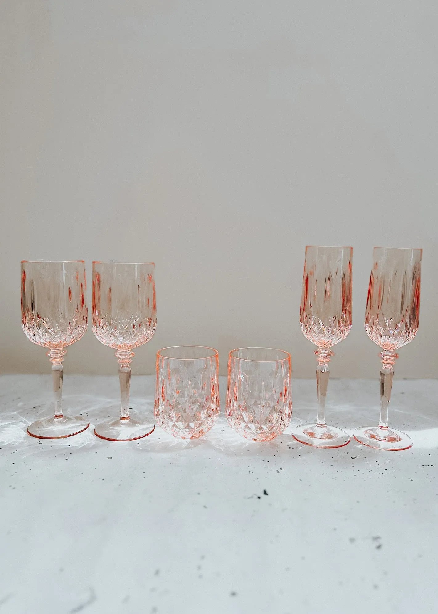 Acrylic Tumbler Rose - Set of 6