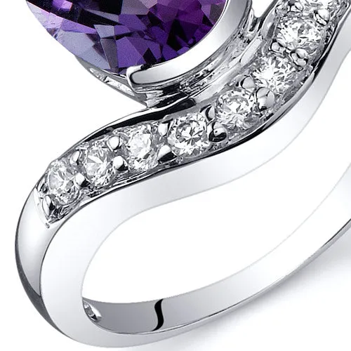 Amethyst Oval Cut Sterling Silver Ring Size 8