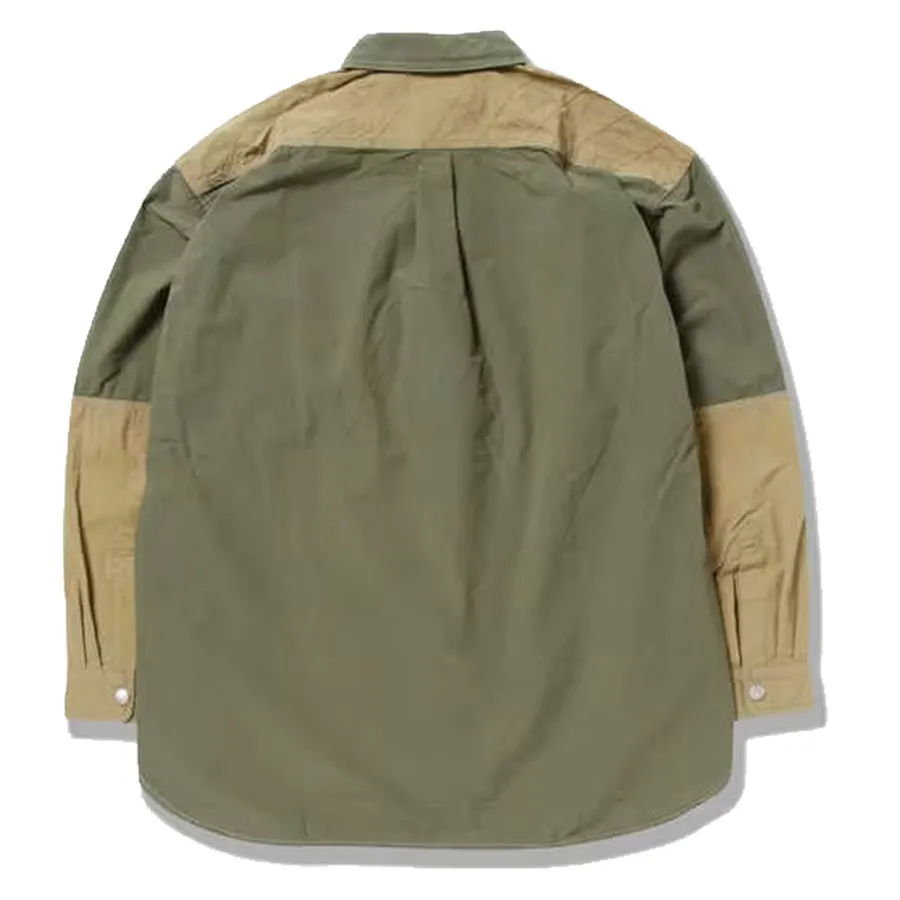 And Wander Cordura Rip Mix Shirt Khaki