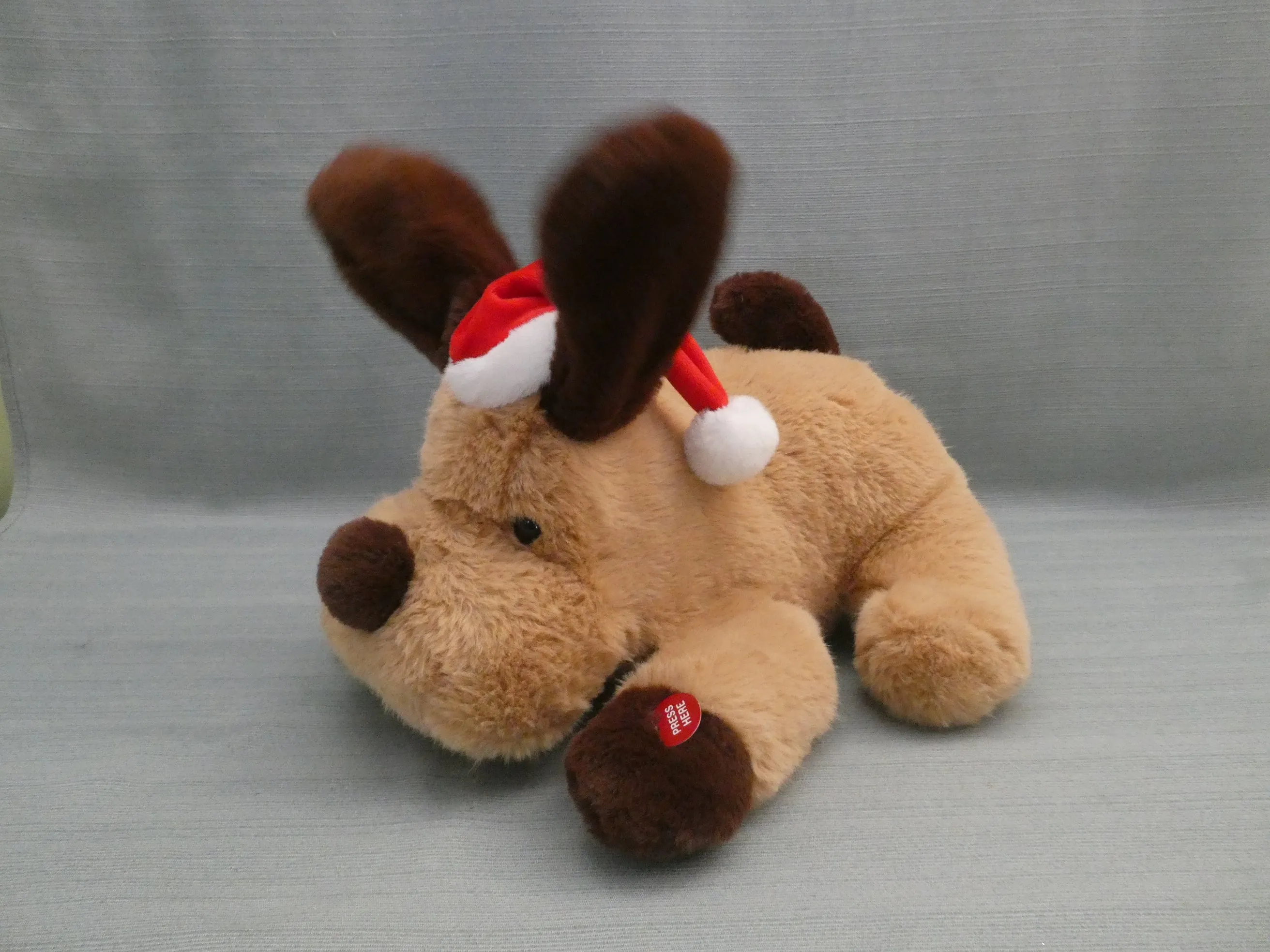 Animated Christmas Puppy Plush Toy - Like New!