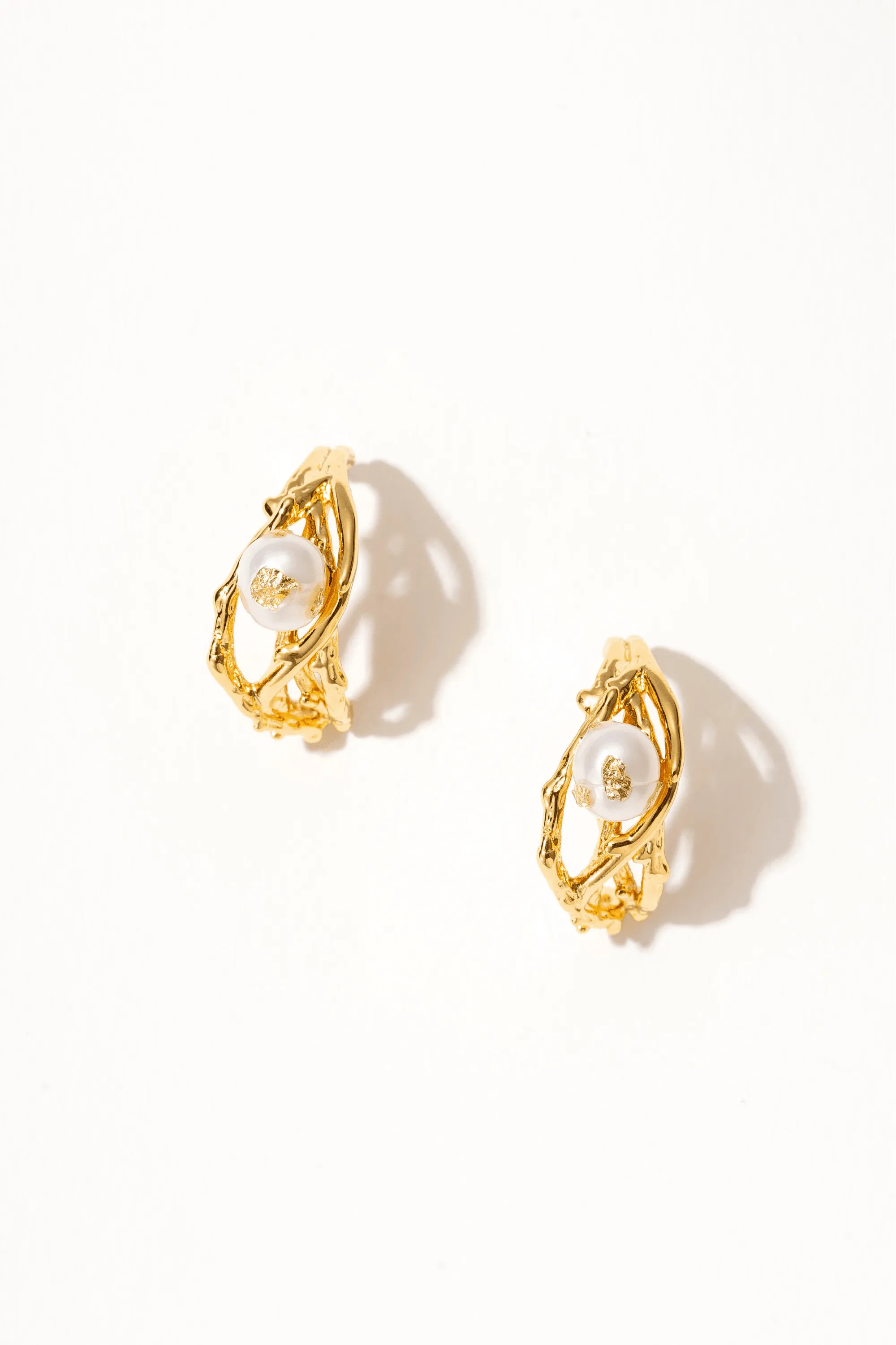 Anuket 18k Gold C Hoop Earrings