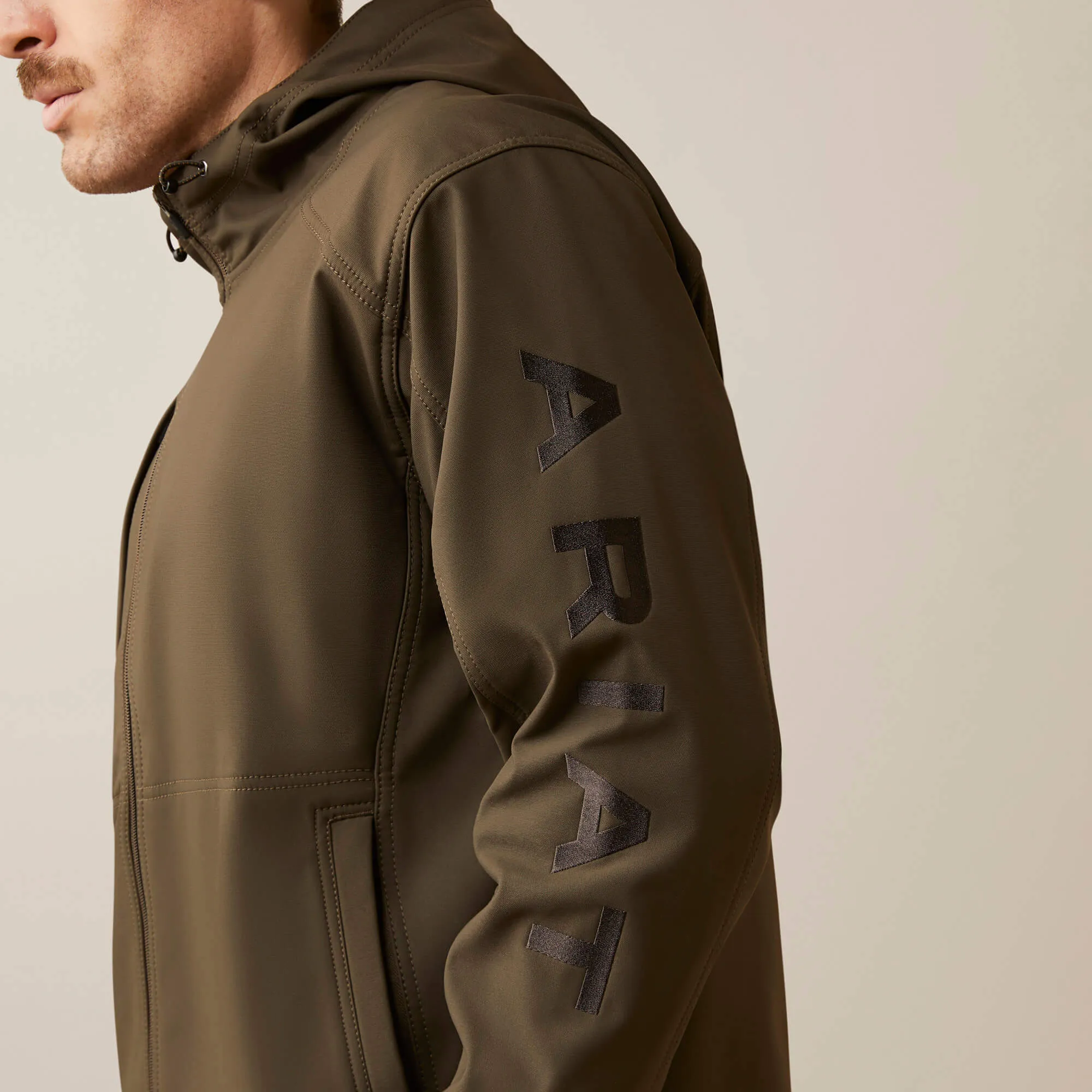 Ariat Rebar Stretch Canvas Softshell Hooded Logo Jacket