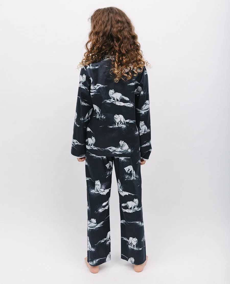 Atlas Kids Unisex Arctic Fox Print Pyjama Set