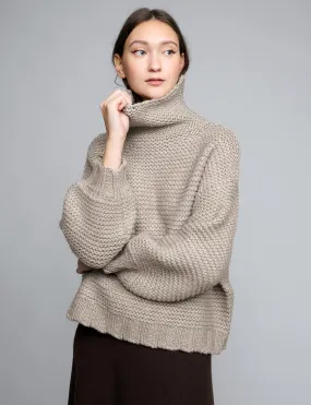 Balloon Sleeve Sweater in Oat Grey