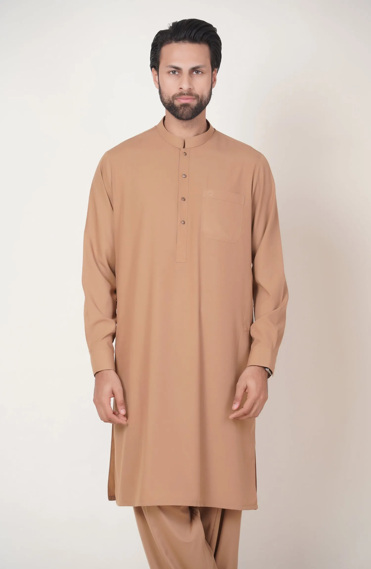 Basic Fancy Band Collar Shalwar Suit