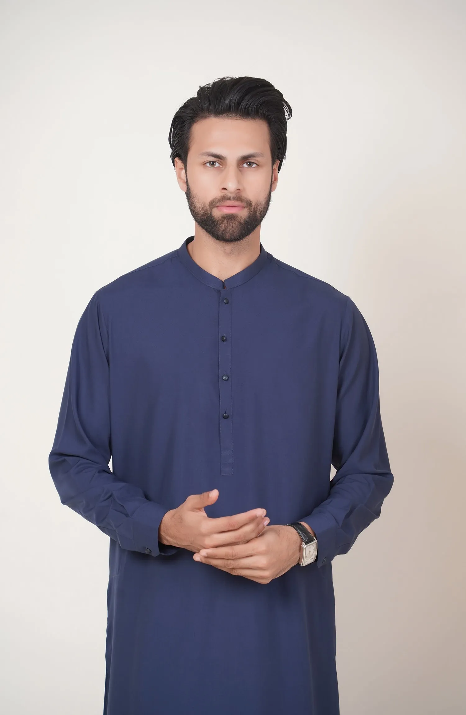 Basic Fancy Band Collar Shalwar Suit