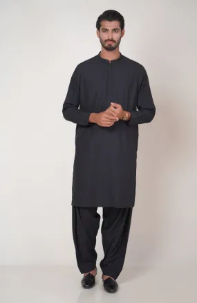 Basic Fancy Band Collar Shalwar Suit