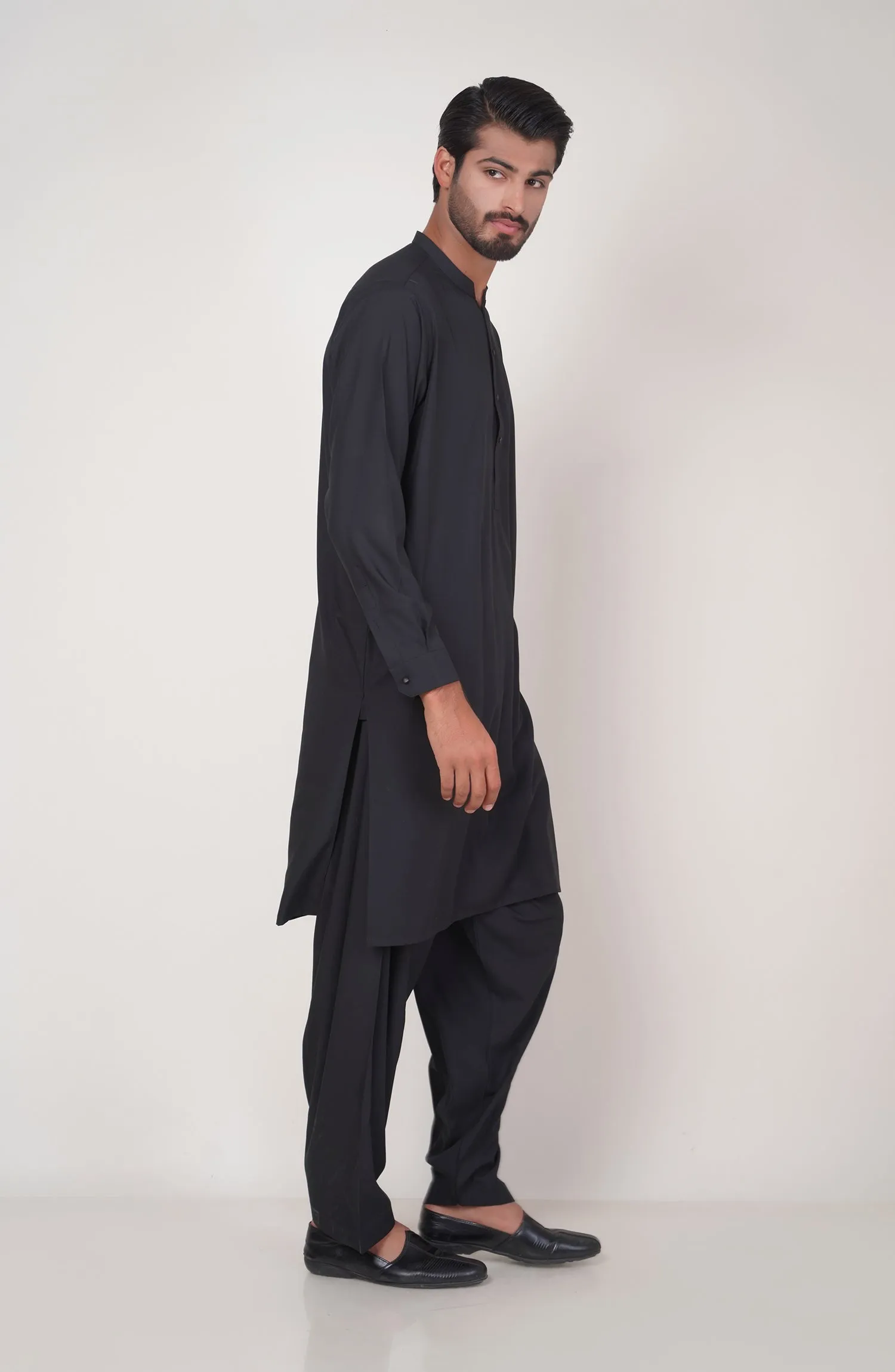 Basic Fancy Band Collar Shalwar Suit