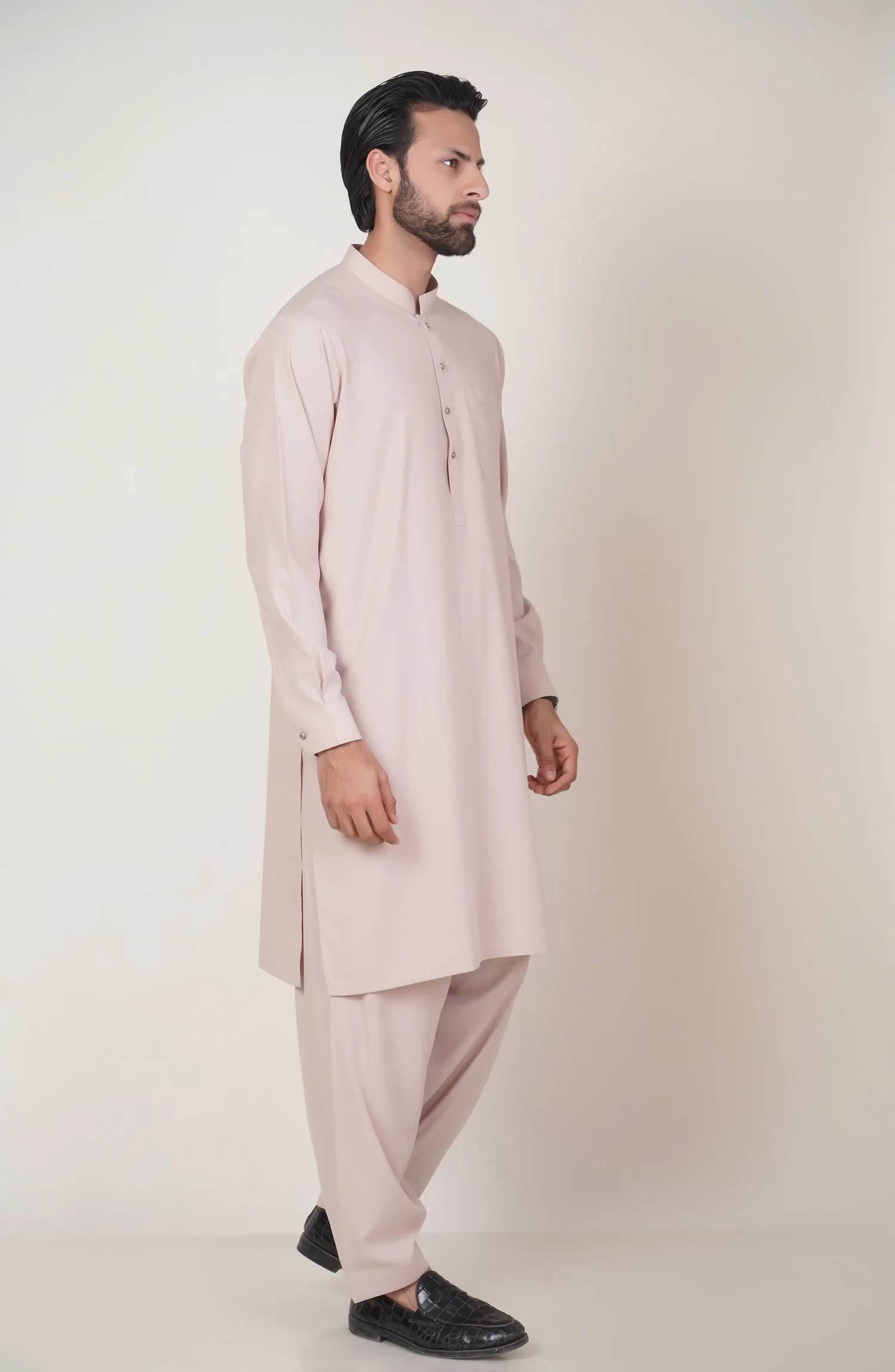 Basic Fancy Band Collar Shalwar Suit