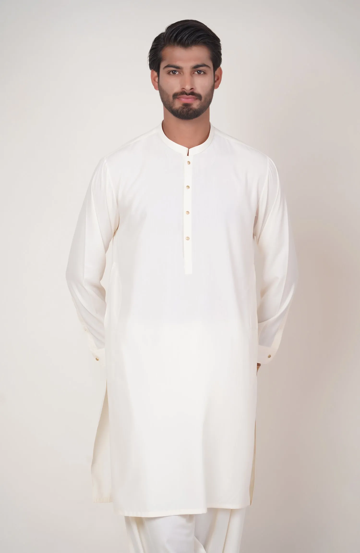 Basic Fancy Band Collar Shalwar Suit