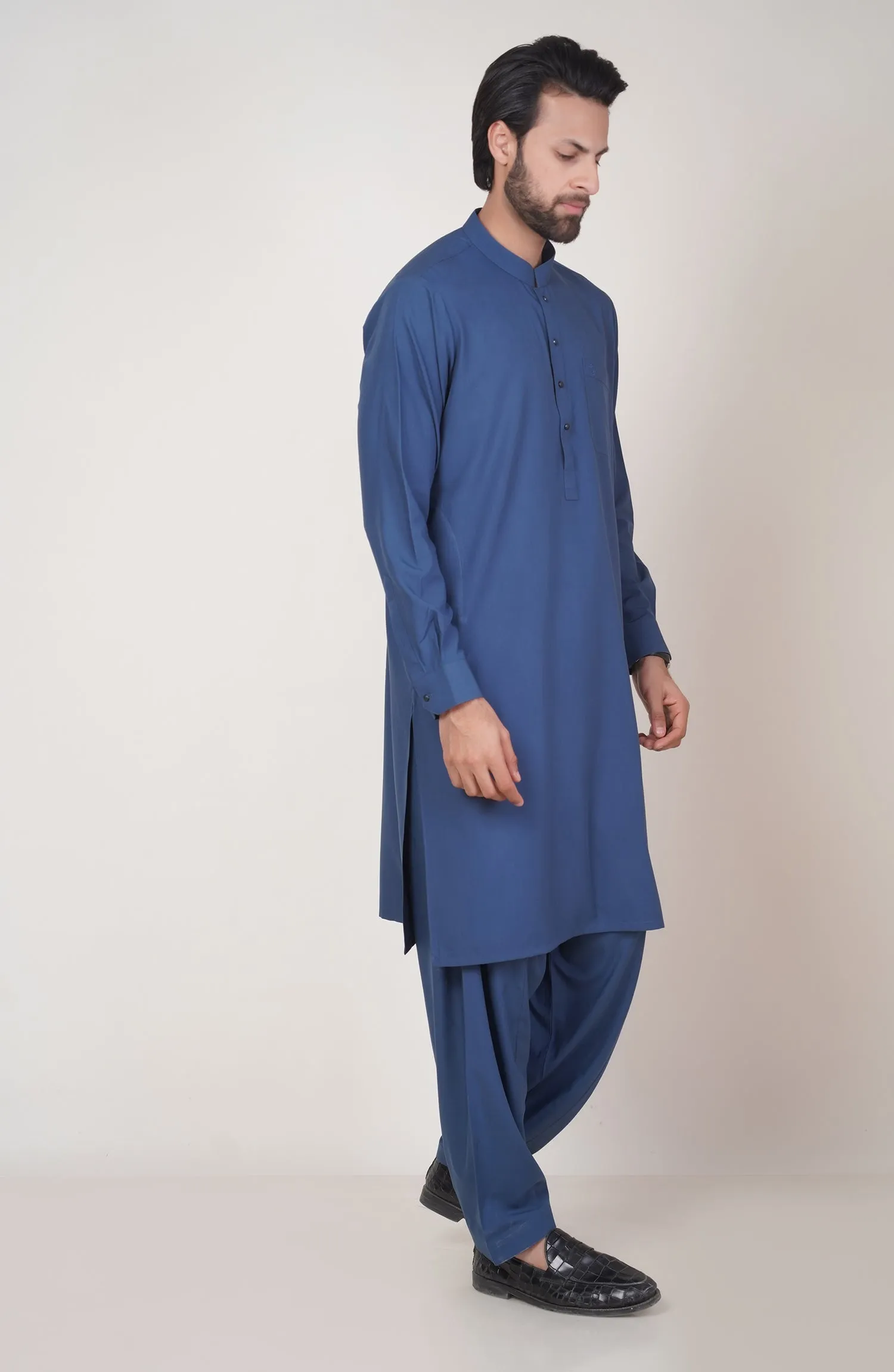 Basic Fancy Band Collar Shalwar Suit