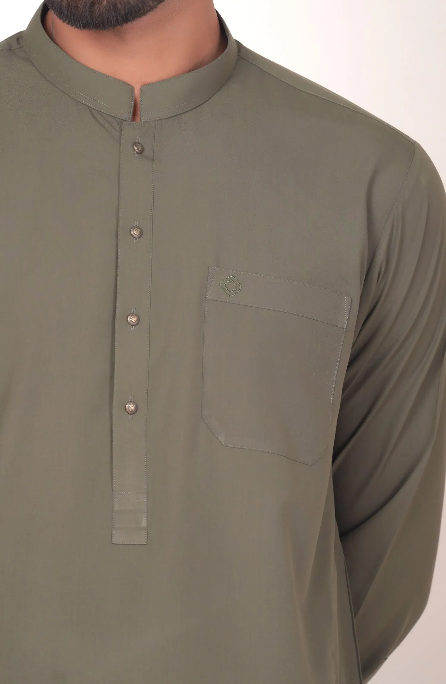 Basic Fancy Band Collar Shalwar Suit