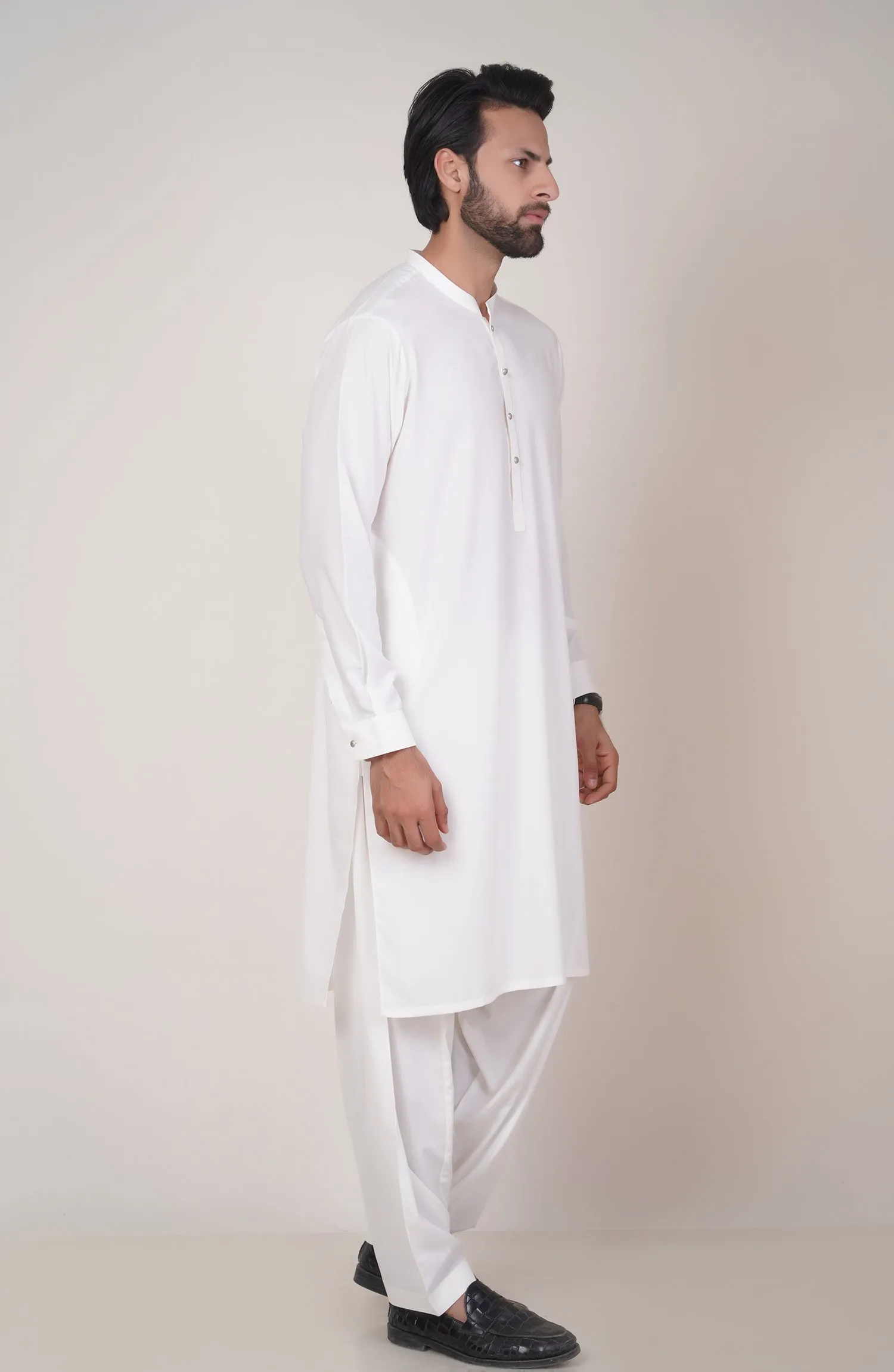 Basic Fancy Band Collar Shalwar Suit