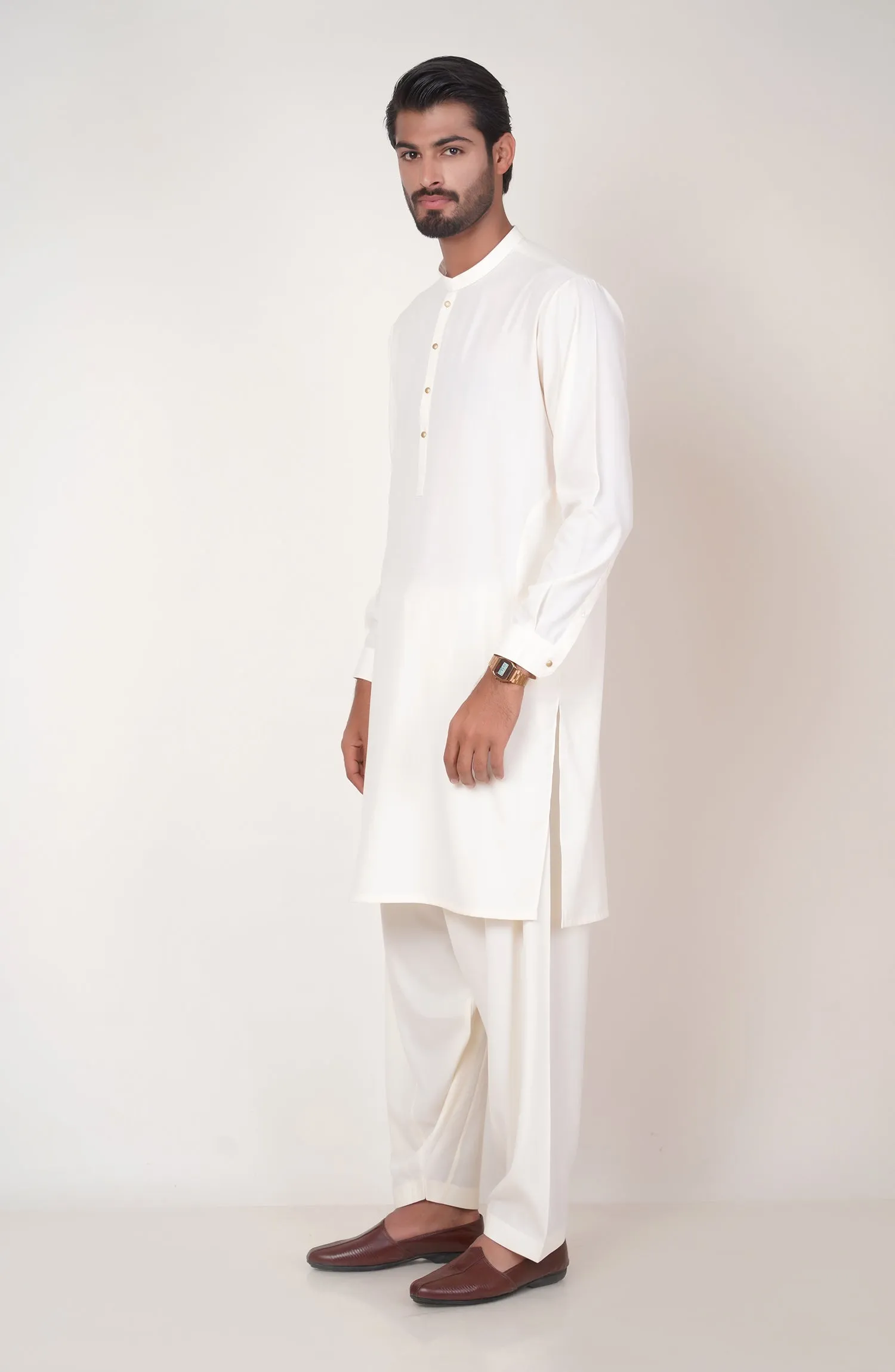 Basic Fancy Band Collar Shalwar Suit