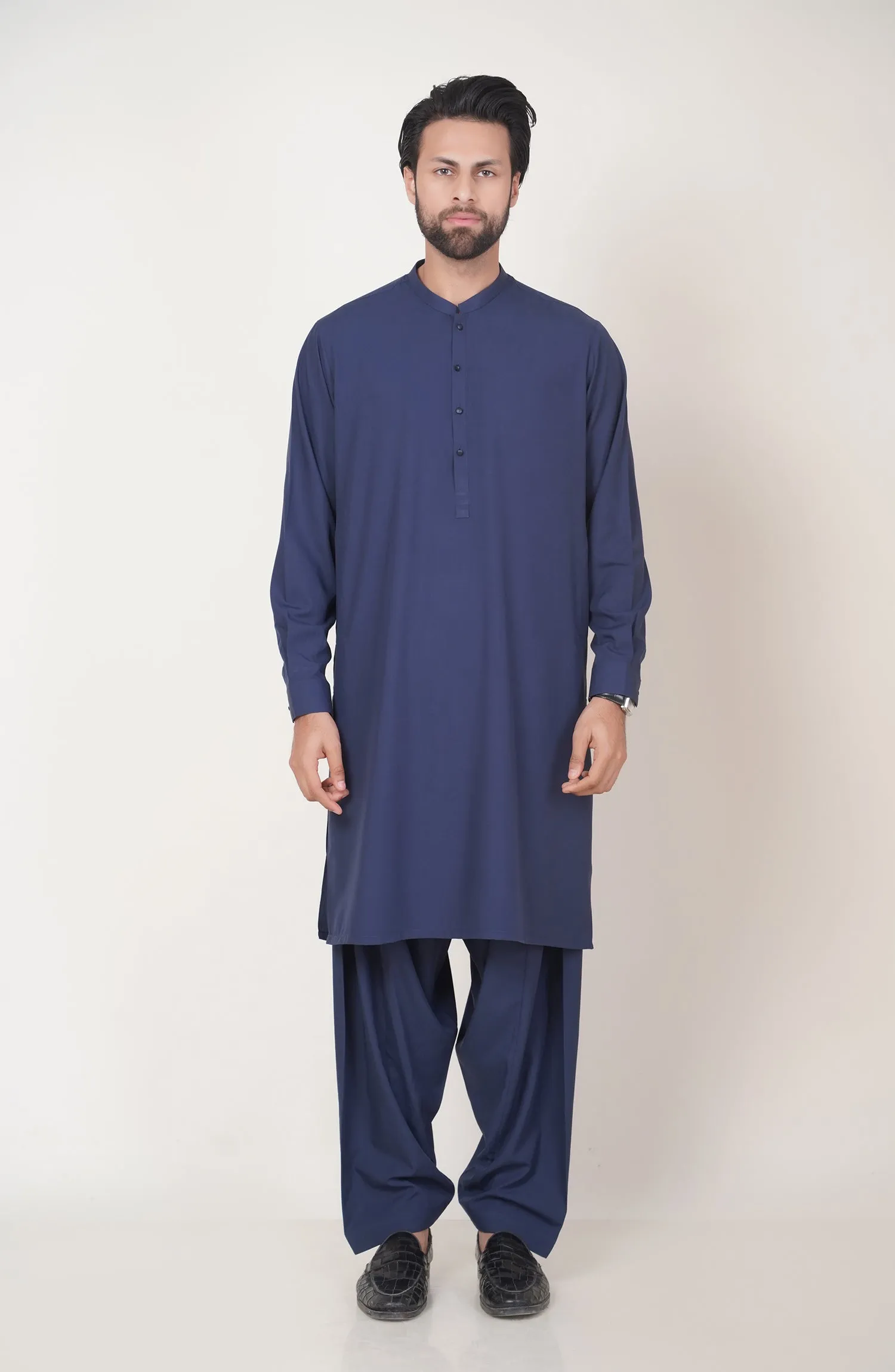 Basic Fancy Band Collar Shalwar Suit