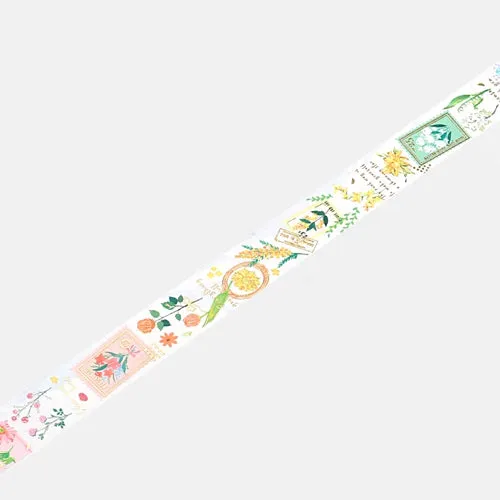 BGM Foil Stamping Blossoming Flower Letter Masking Tape