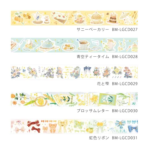 BGM Foil Stamping Blossoming Flower Letter Masking Tape