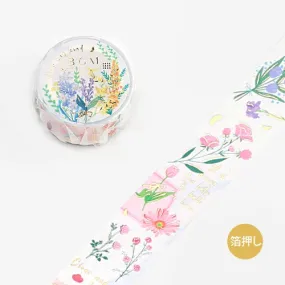 BGM Foil Stamping Blossoming Flower Letter Masking Tape