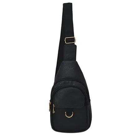 Black NGIL Faux Leather Sling Shoulder Bag