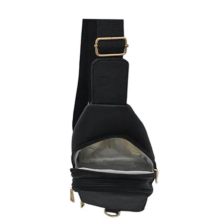 Black NGIL Faux Leather Sling Shoulder Bag