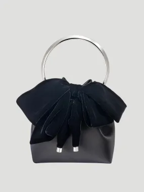 Bon Bon Bow Bucket Satin Top-Handle Bag