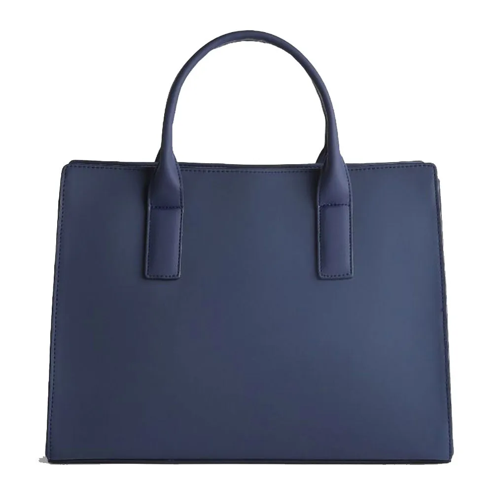 Borsa Donna a Mano 1A Classe Alviero Martini linea Geo Joy in Tessuto Gommato Blu GZ30