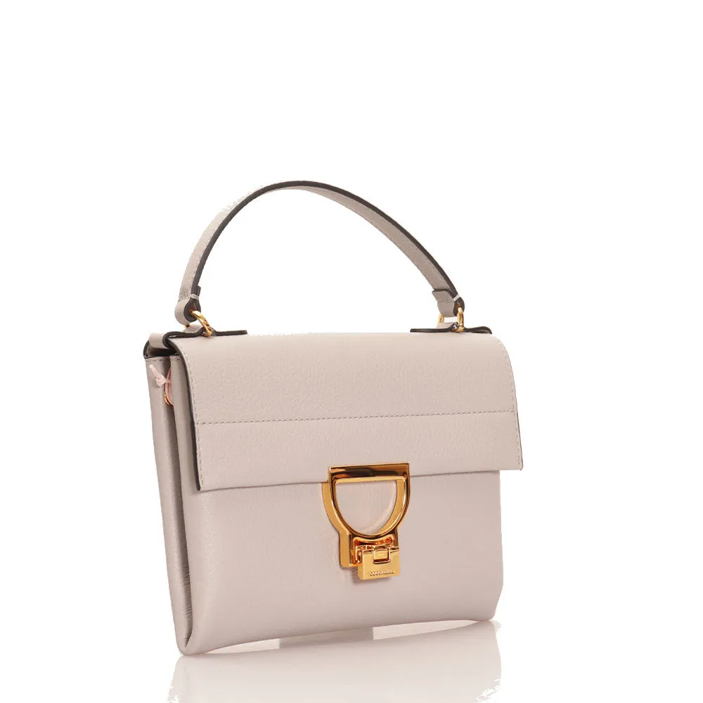 Borsa Donna a Mano con Tracolla COCCINELLE in Pelle Linea Arlettis Mini colore Light Grey