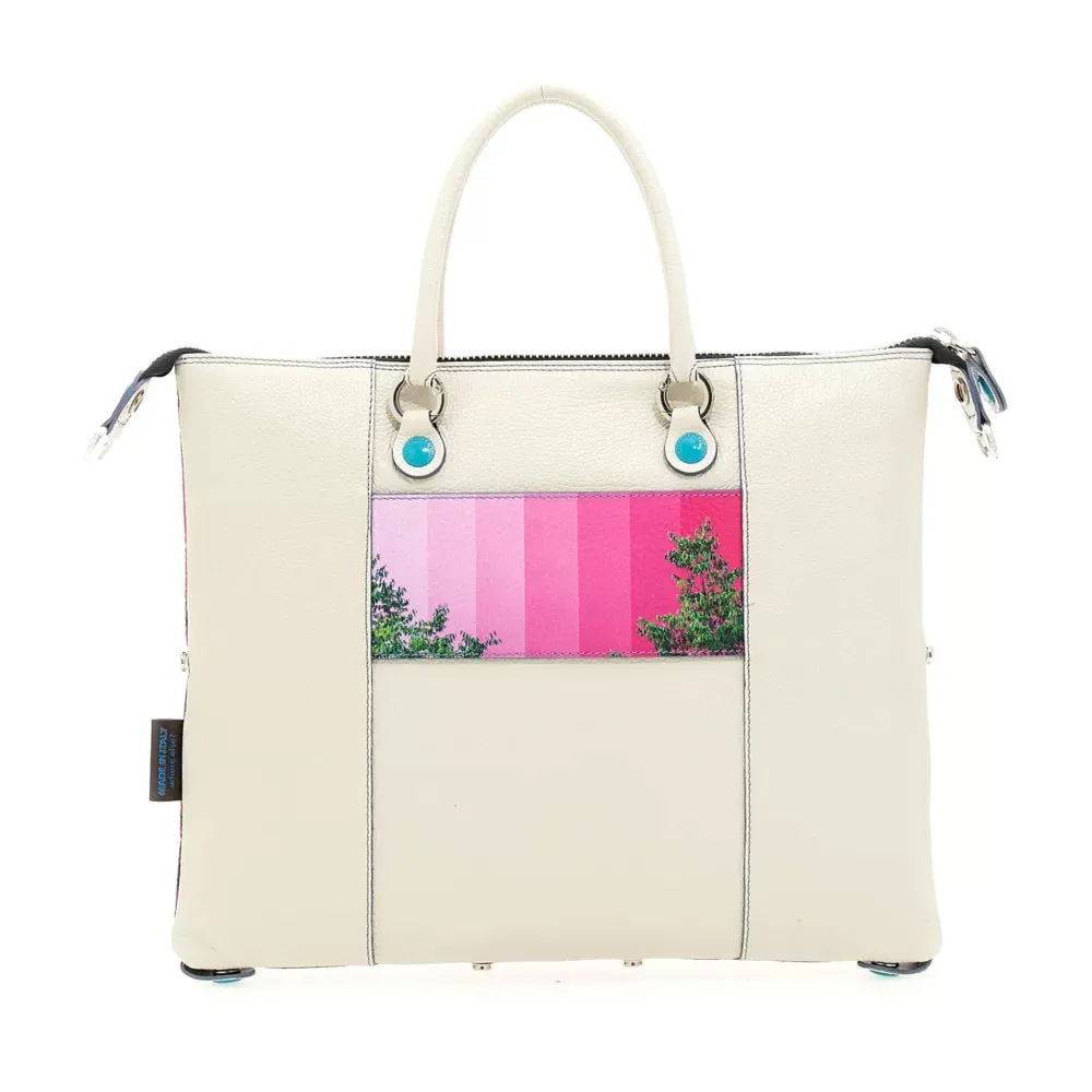 Borsa Donna a Mano con Tracolla GABS G3 PLUS Holiday in Pelle stampa Sfumature di Rosa Large