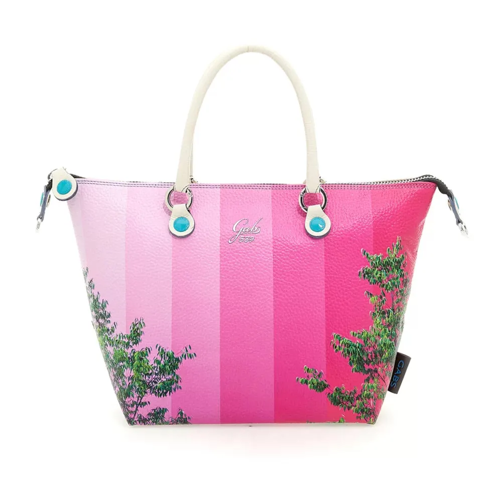 Borsa Donna a Mano con Tracolla GABS G3 PLUS Holiday in Pelle stampa Sfumature di Rosa Large