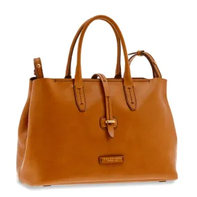 Borsa Donna a Mano con Tracolla THE BRIDGE in Pelle Cognac linea Dalston