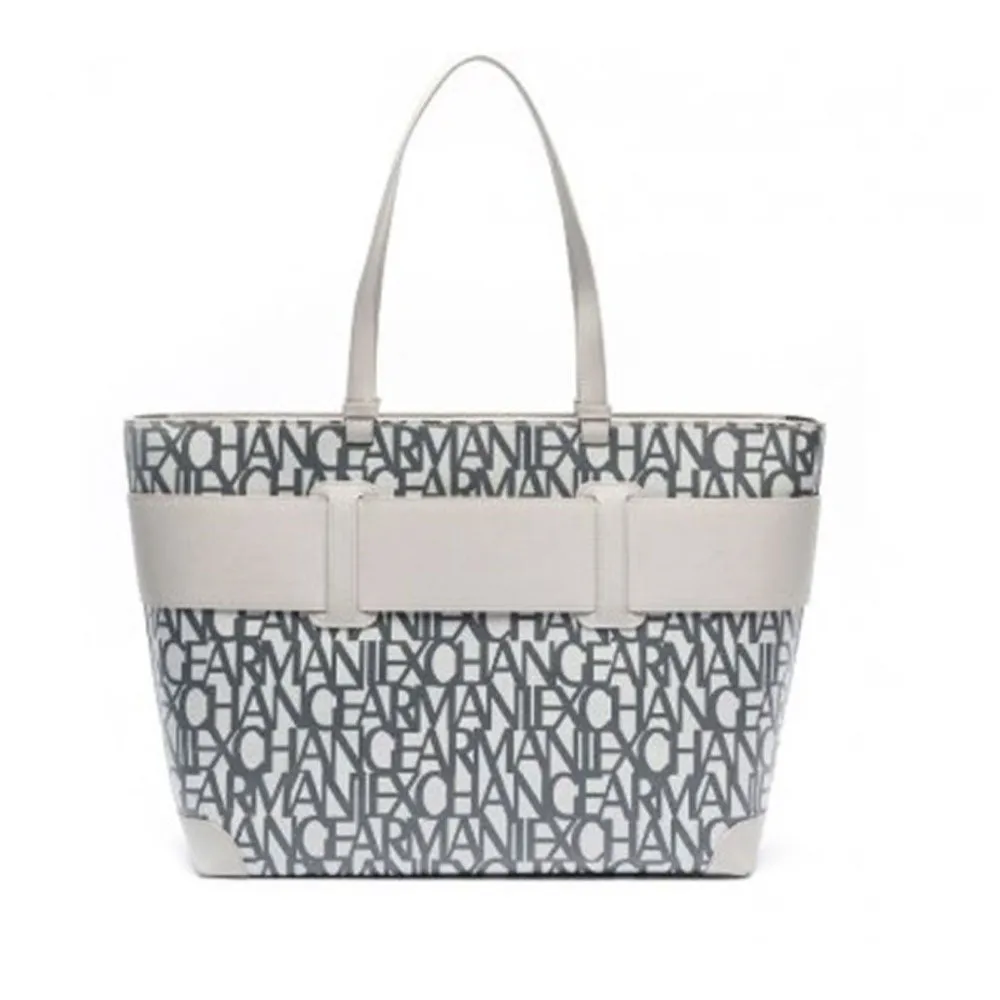 Borsa Donna Shopper a Spalla ARMANI EXCHANGE Colore Off White - Grey