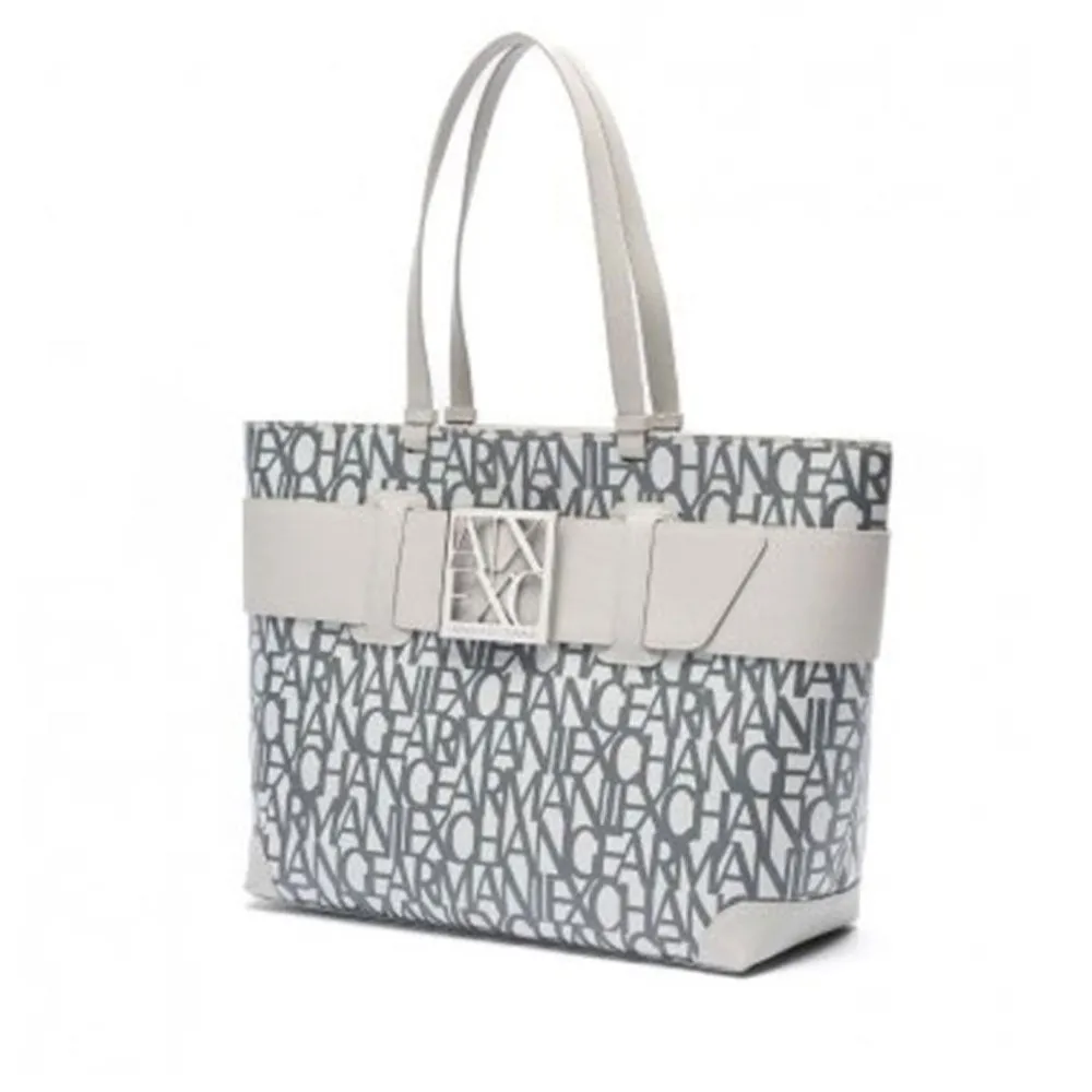 Borsa Donna Shopper a Spalla ARMANI EXCHANGE Colore Off White - Grey