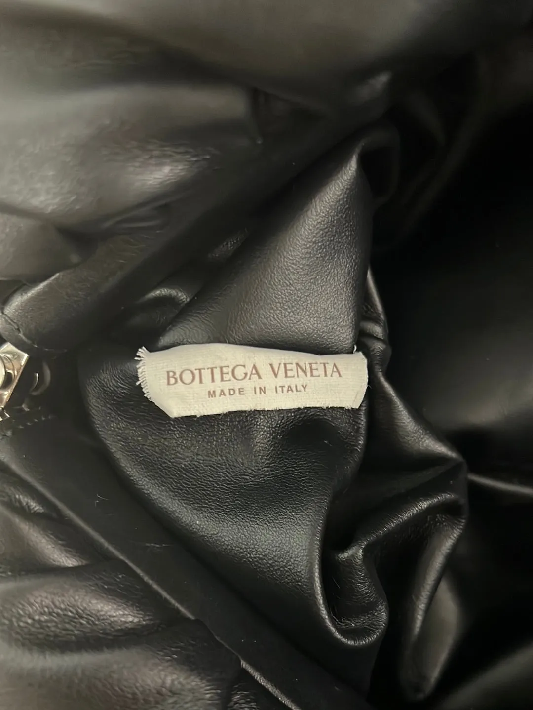 Bottega Veneta Black Leather The Chain Pouch Bag