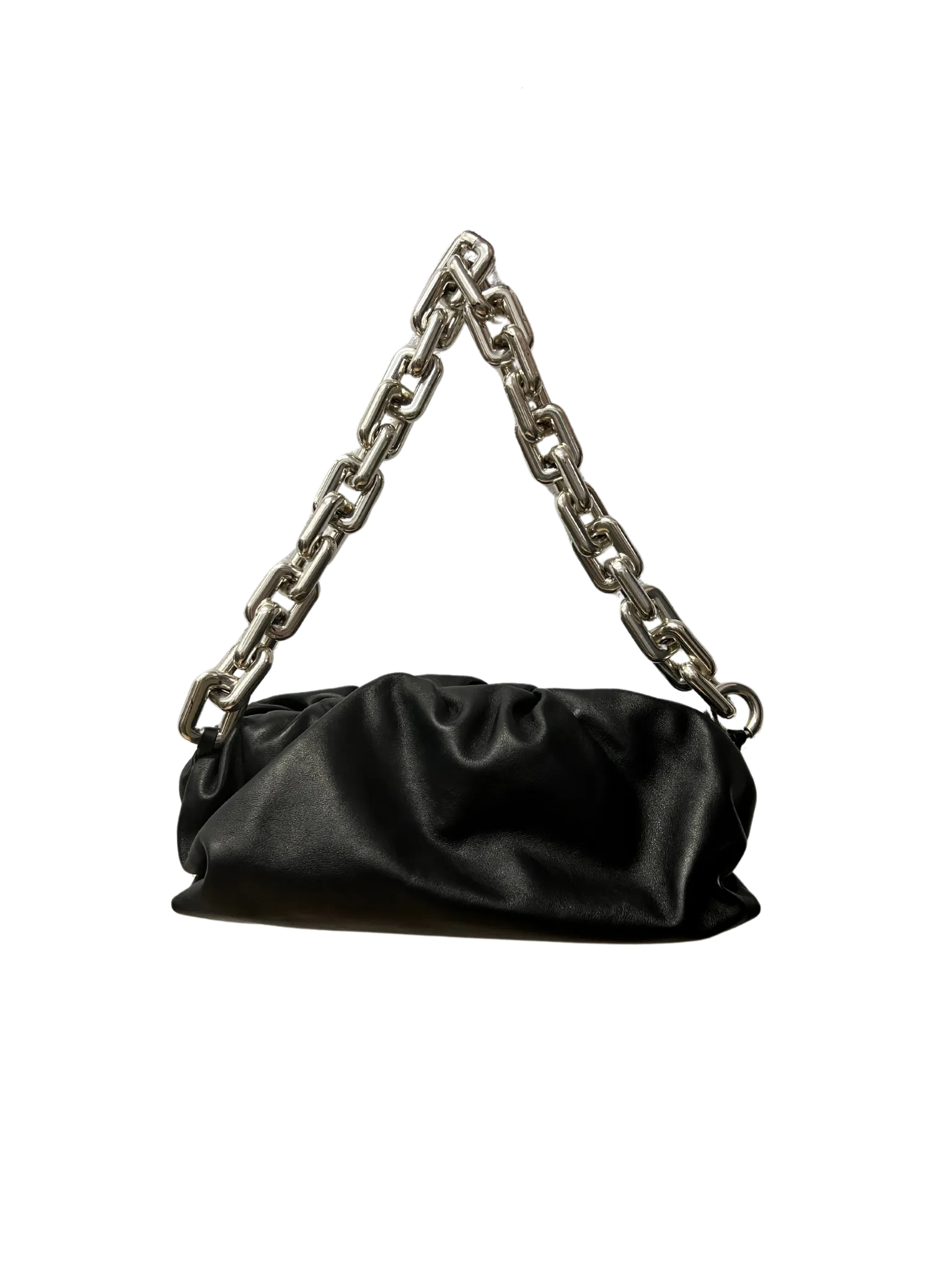 Bottega Veneta Black Leather The Chain Pouch Bag