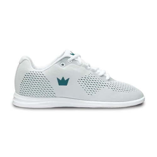 Brunswick Womens Axis White Teal Bowling Shoes