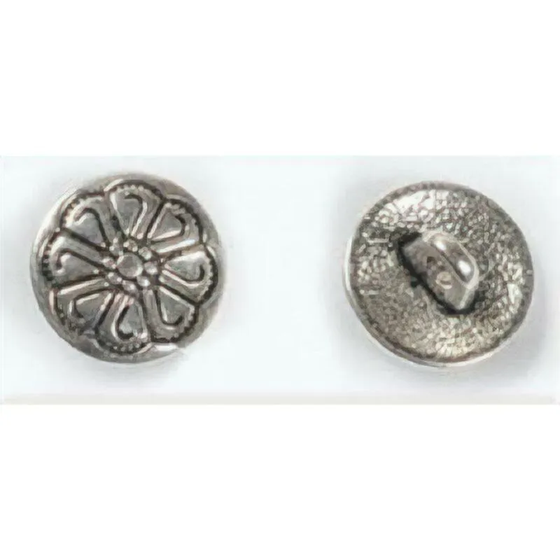 Button, Flower design 12x7mm