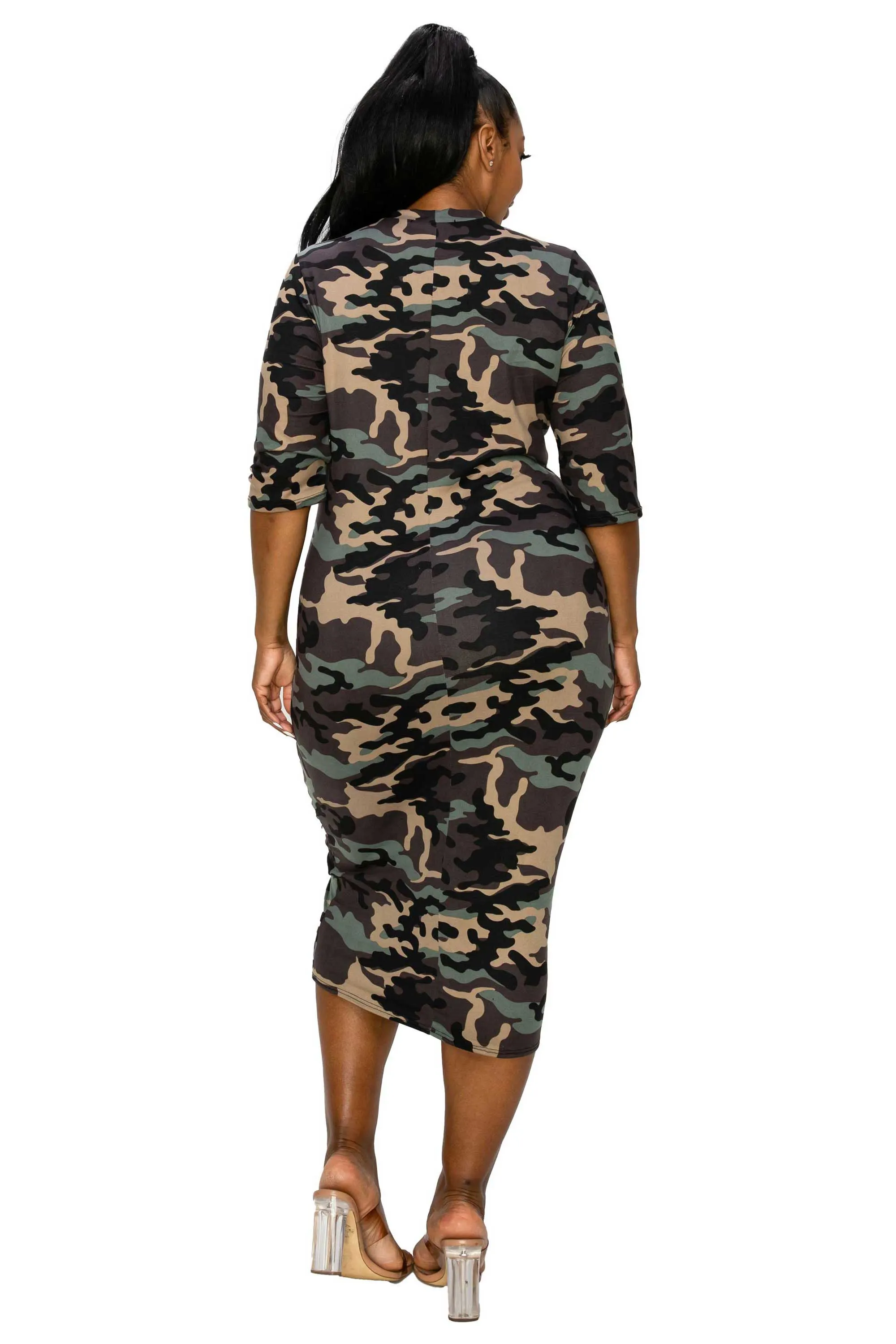 Camo Midi Dress