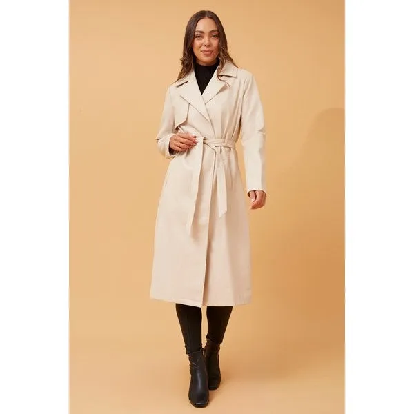 CARTIA FAUX LEATHER COAT