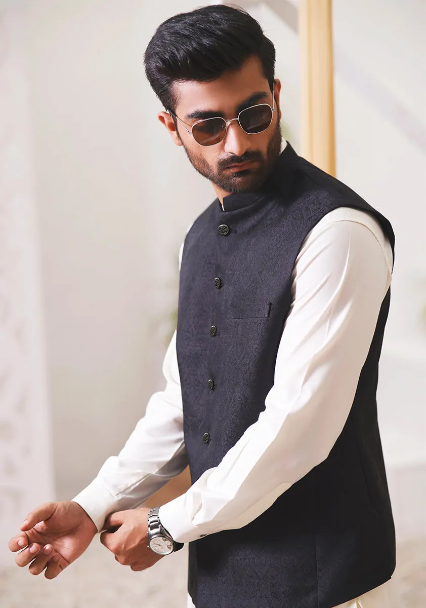 Classic Jamawar Tap Shoe Traditional Waistcoat