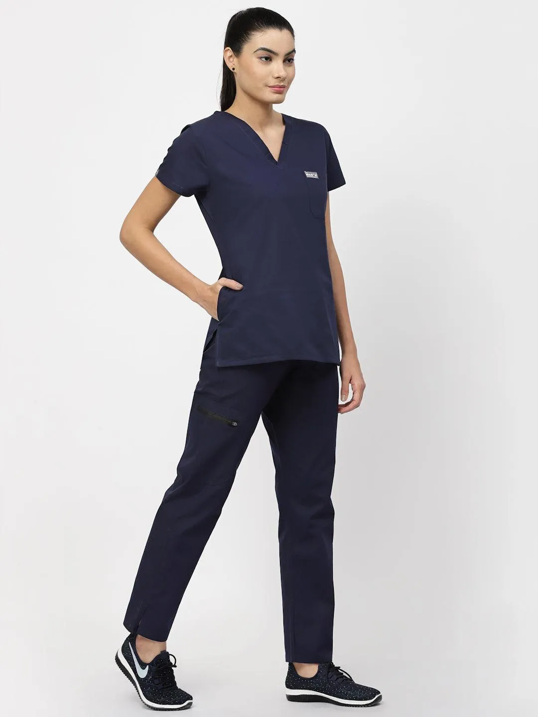 Classic Straight Pant Scrub - (Navy Blue) (Women's)